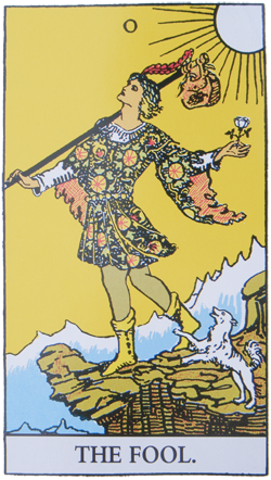 The White Rose in the Fool card of the Tarot